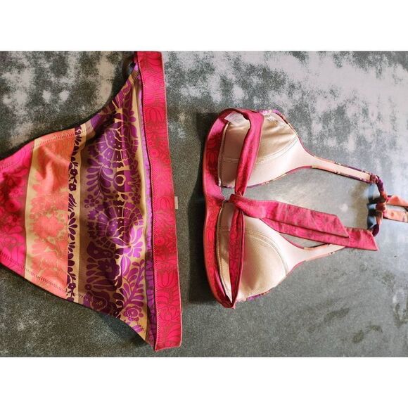 NWOT VICTORIA'S SECRET Multi-Color Floral Two Piece Bikini Swimsuit  sz Medium - Picture 2 of 5